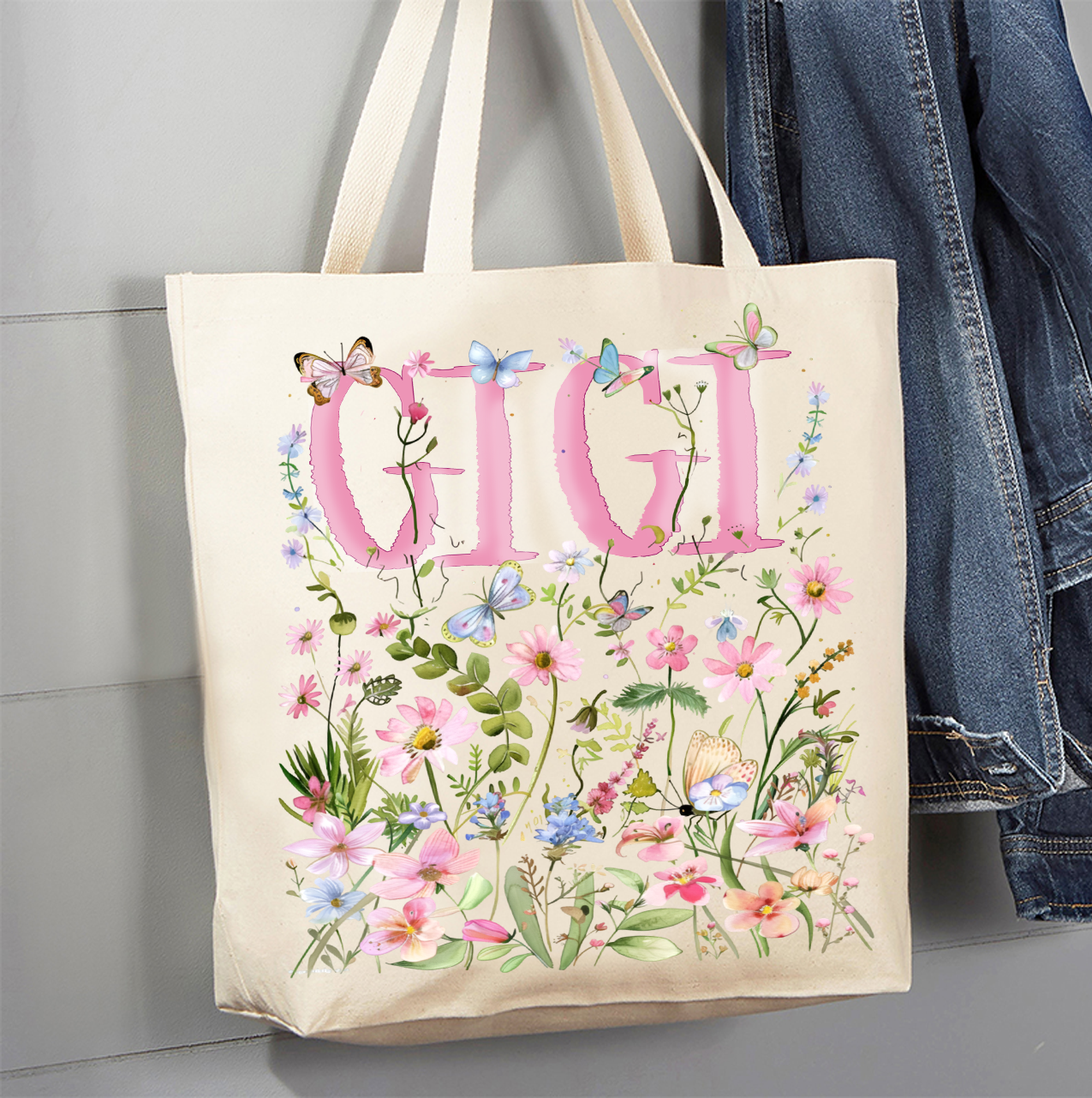 Mother's Day Wild Flowers Gigi Canvas Tote Bag