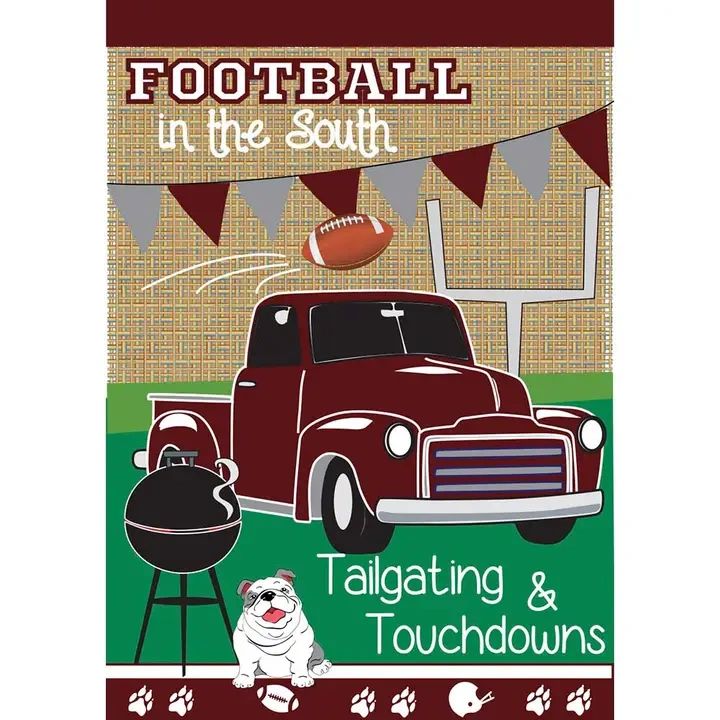 Crimson & Black Tailgate Time Garden Flag