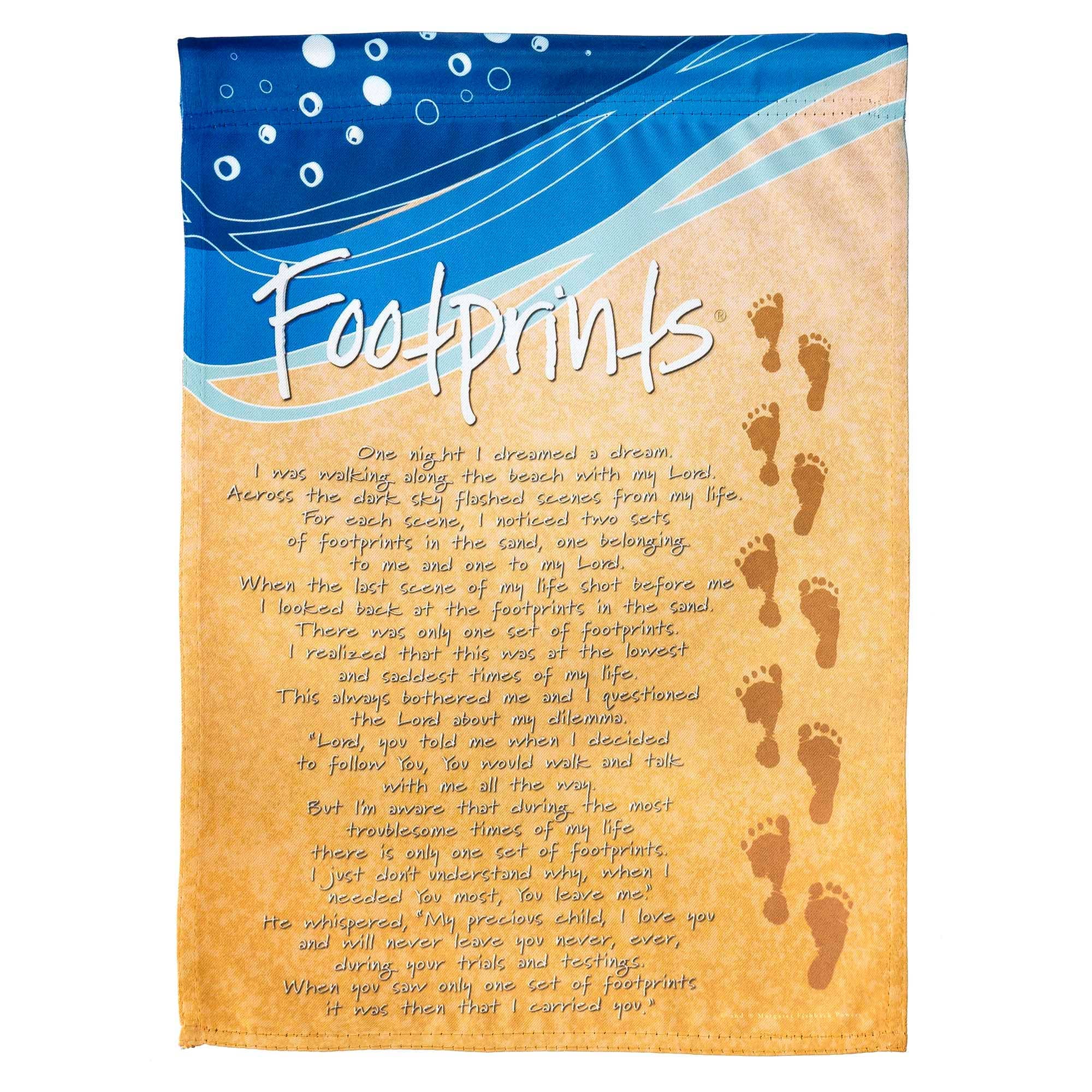FLG PRT FOOTPRINTS POLYSTR GRDN 13X18