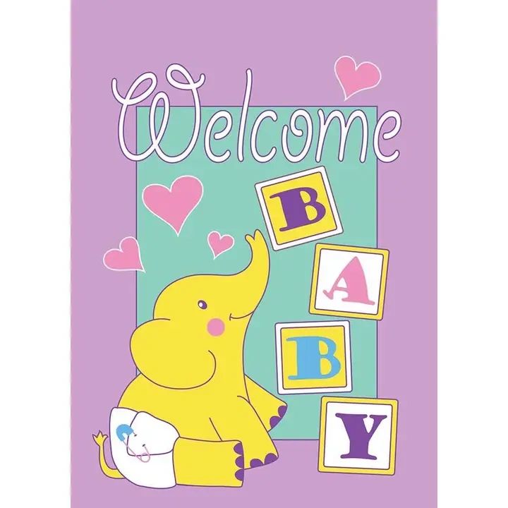 Welcome Baby Garden Flag