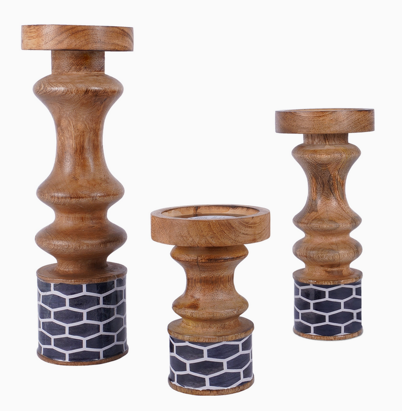 Gramercy Candleholder in Blue-MED