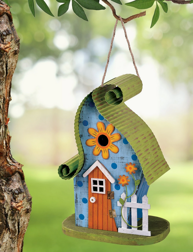 Green/Blue Birdhouse