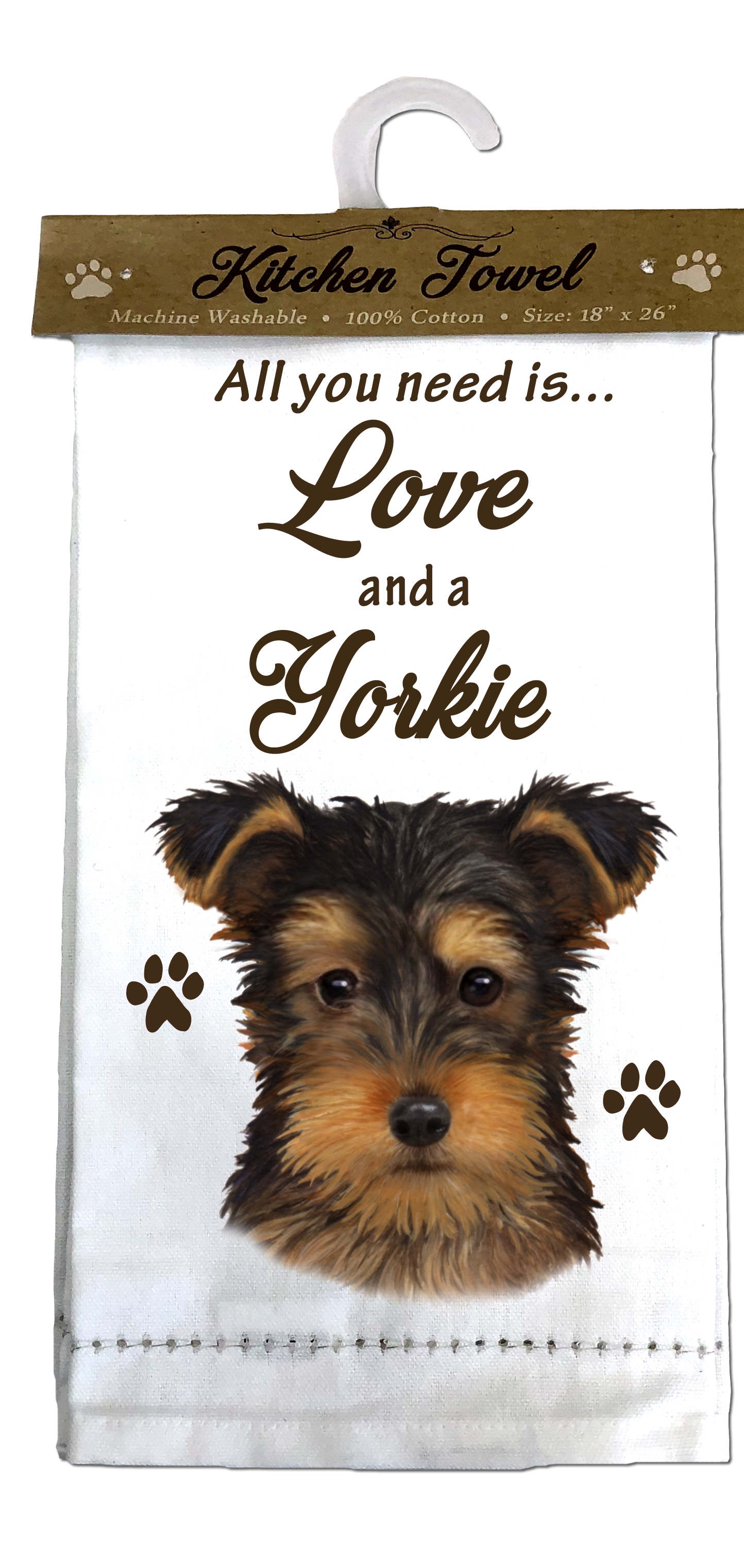Yorkie Pup Kitchen Towel