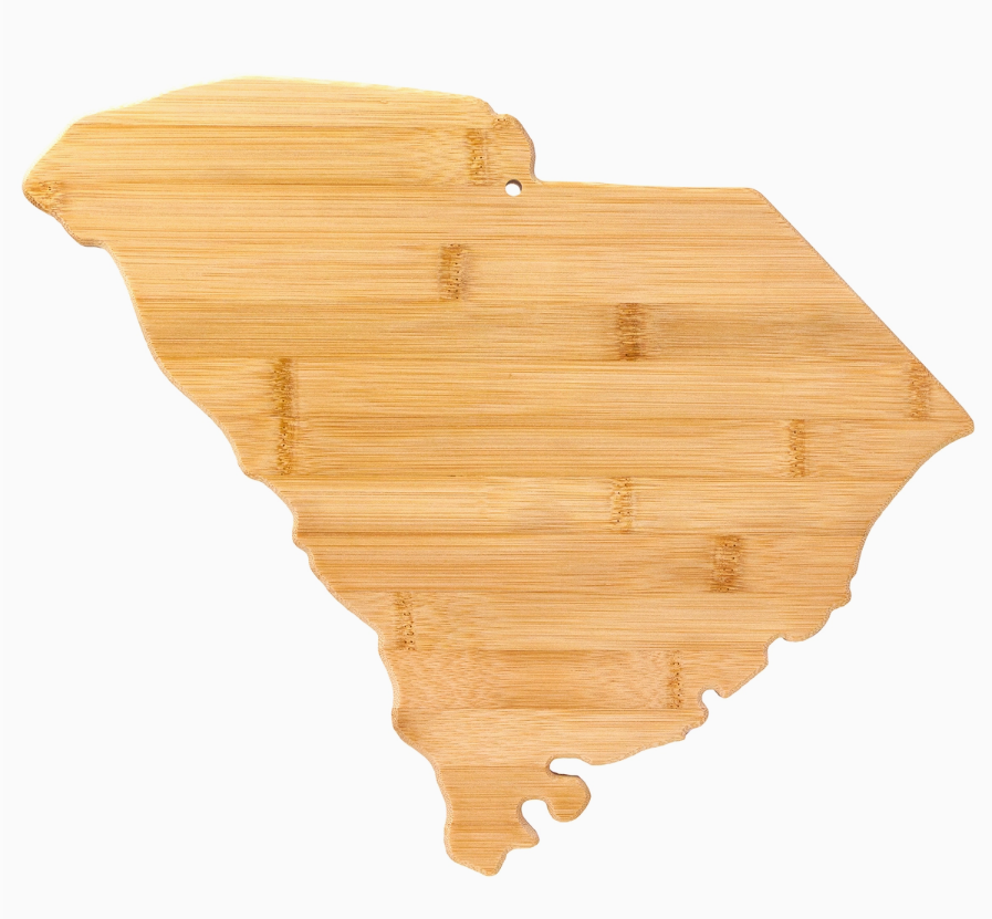 South Carolina State-Shaped Bamboo Serving & Cutting Board