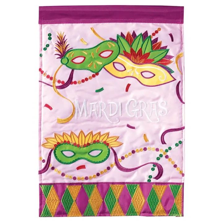 Mardi Gras Garden Flag
